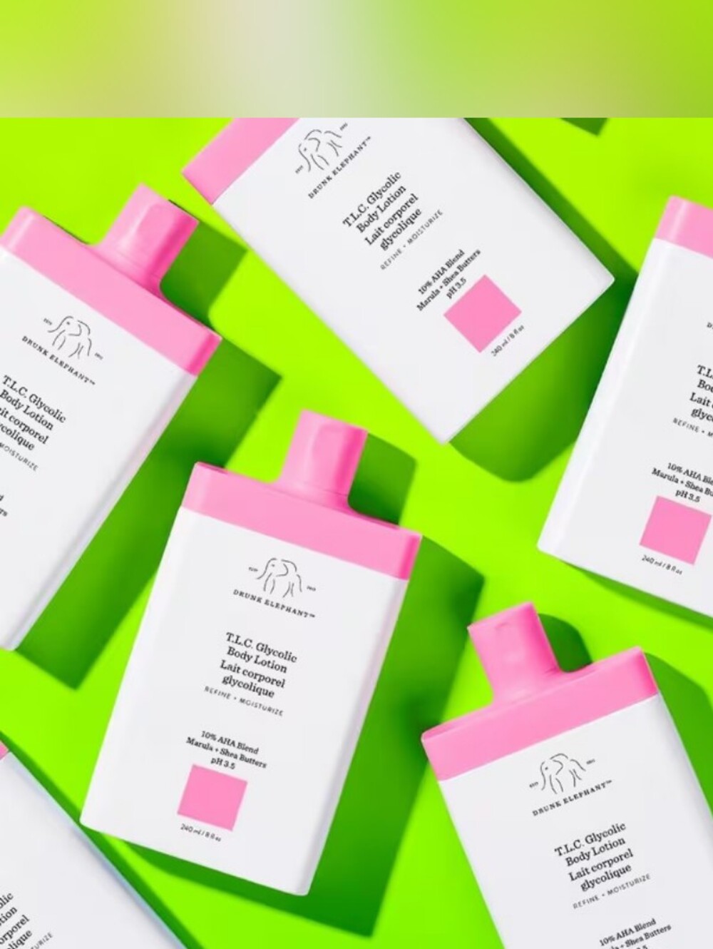 New Drunk Elephant T.L.C. Glycolic Body Lotion 8 oz 240 mL Marula Butter TLC